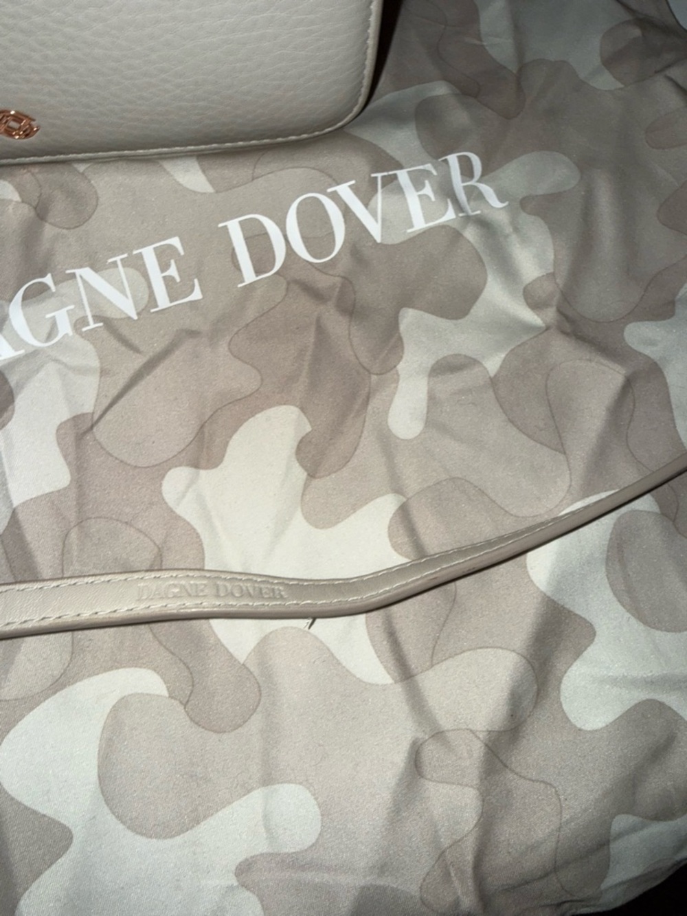 Dagne Dover Cream Leather Crossbody Bag - Picture 10 of 13